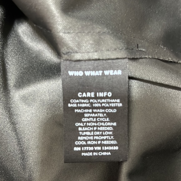 Who What Wear Faux Leather Long Sleeve Turtleneck Dress with Button Closure sz M - Picture 10 of 16